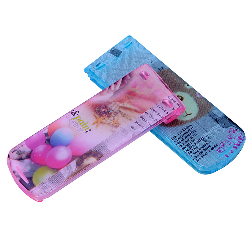 厂家直销混款折叠不锈钢梳子 钢梳带镜子二用套装 美发保健按摩梳|ru