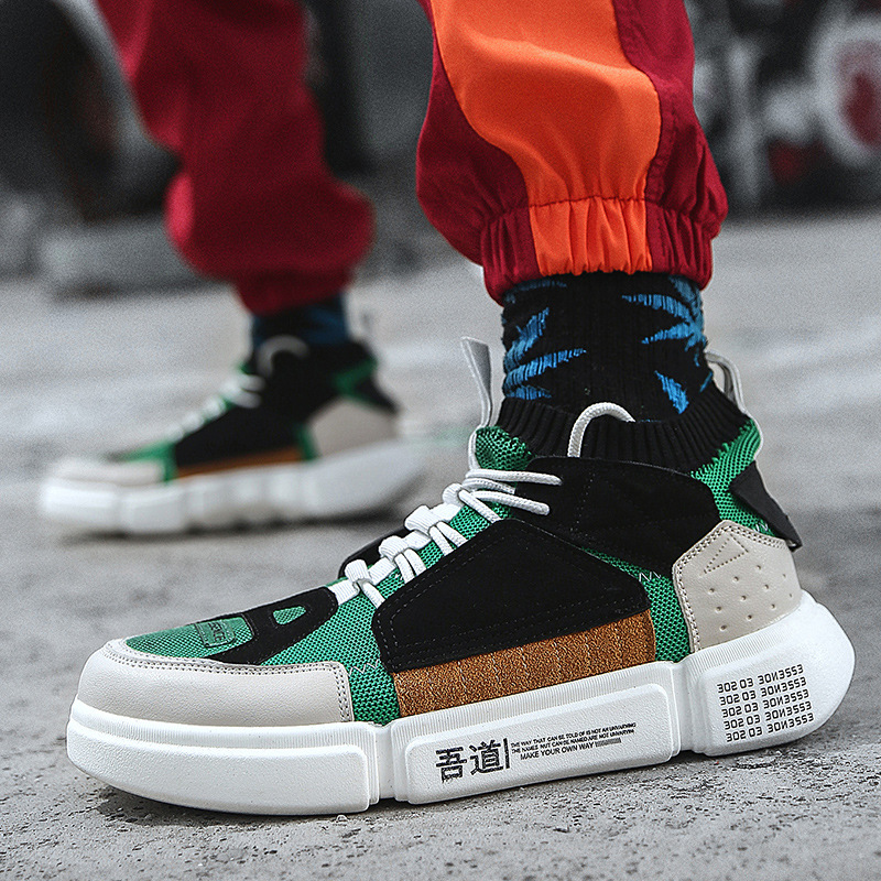 ins超火的鞋子夏季新款国潮走秀老爹鞋男女运动鞋高帮秋季潮鞋|ru