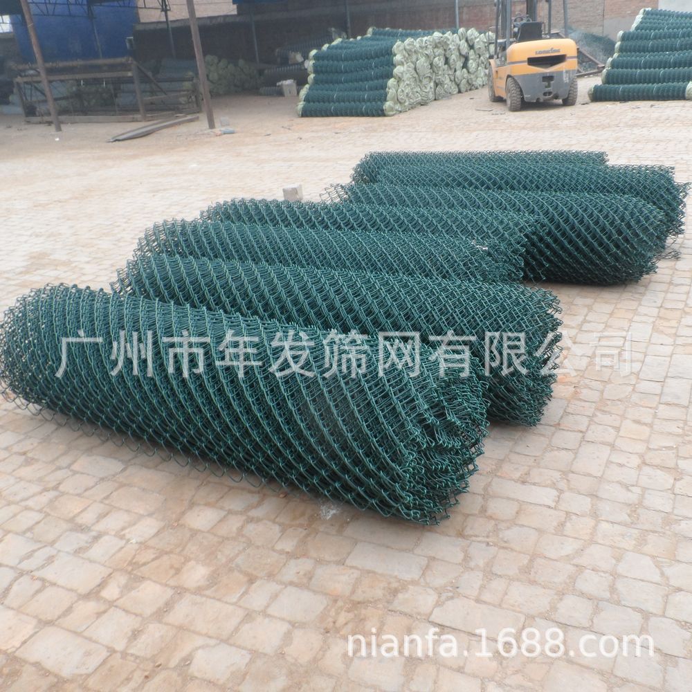 菱形绿色勾花网 果园围网 鸡鸭猪牛羊养殖网 包塑铁丝网