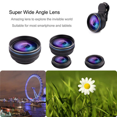 无畸变手机镜头4K广角微距二合一直播视频拍照自拍外置单反摄像头