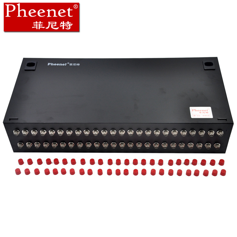 Pheenet菲尼特 48口FC多模满配机架式光纤终端盒光缆尾纤熔接