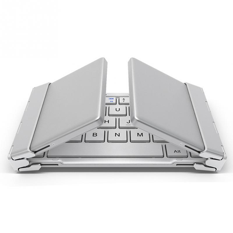 厂家直销 高品质17-三折蓝牙机械键盘铝合金多设备连接支架折叠式|ru