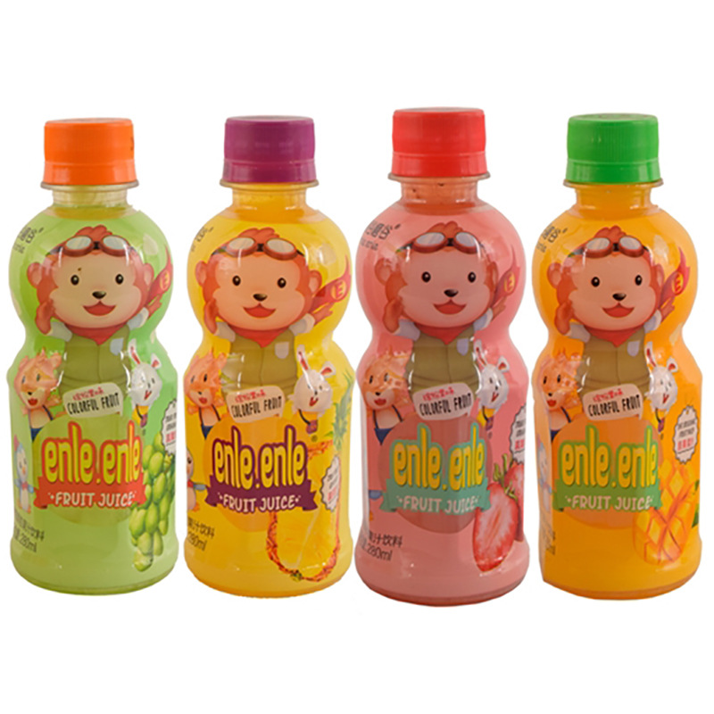 儿童休闲食品饮料批发-恩乐磨谷果粒果汁280ml*24瓶/件促销优惠