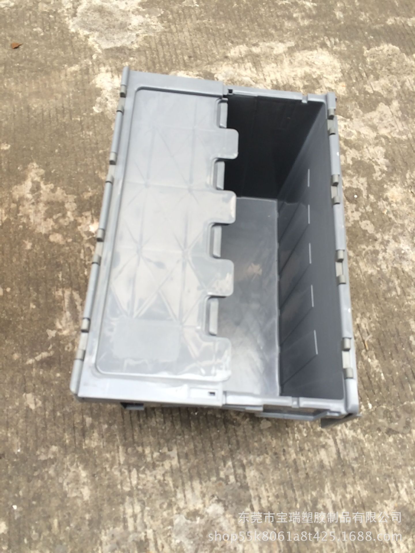 专业生产蓝色PE料塑胶连盖箱 塑料周转箱 收纳箱 储物箱