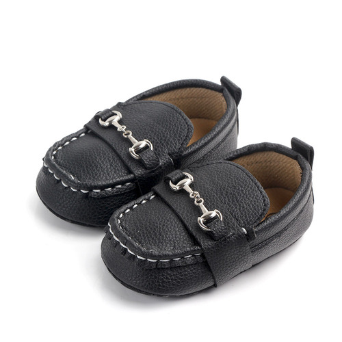 Spring and autumn baby buckle beanie shoes PU baby pre-toddler shoes D2081