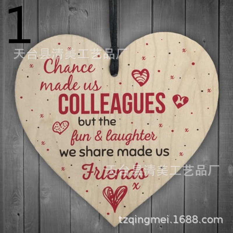 40 estilos 100mm amor madera chip colgante DIY madera colgante 1 paquete