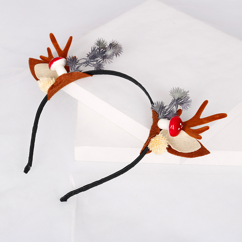 Fashion Antlers Plastic Cloth Metal Hair Band 1 Piece display picture 3