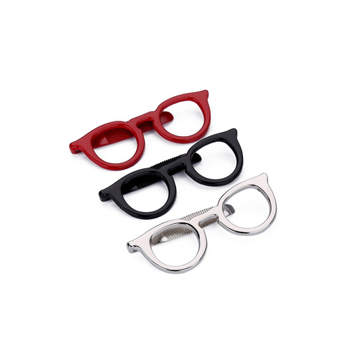 AliExpress R sale European and American new fashion glasses tie clip 4 colors available