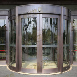富瑞精典高端制作铜门铜装饰仿铜玻璃旋转门酒店银行铜门别墅门