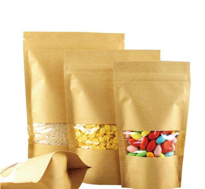 正天生产牛皮纸自封袋可定做各种图案各种尺寸包装用