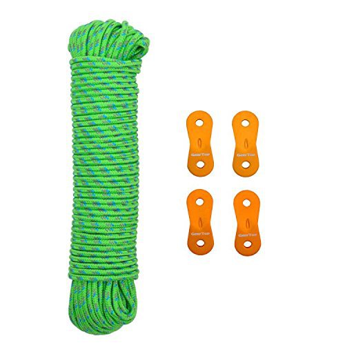 热销2.5毫米反射帐篷绳尼龙绳索与铝调节器户外露营