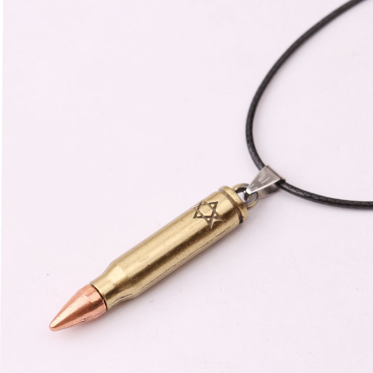 Personalised Bullet Necklace Initial Pendant For Men And Women_voghion.com