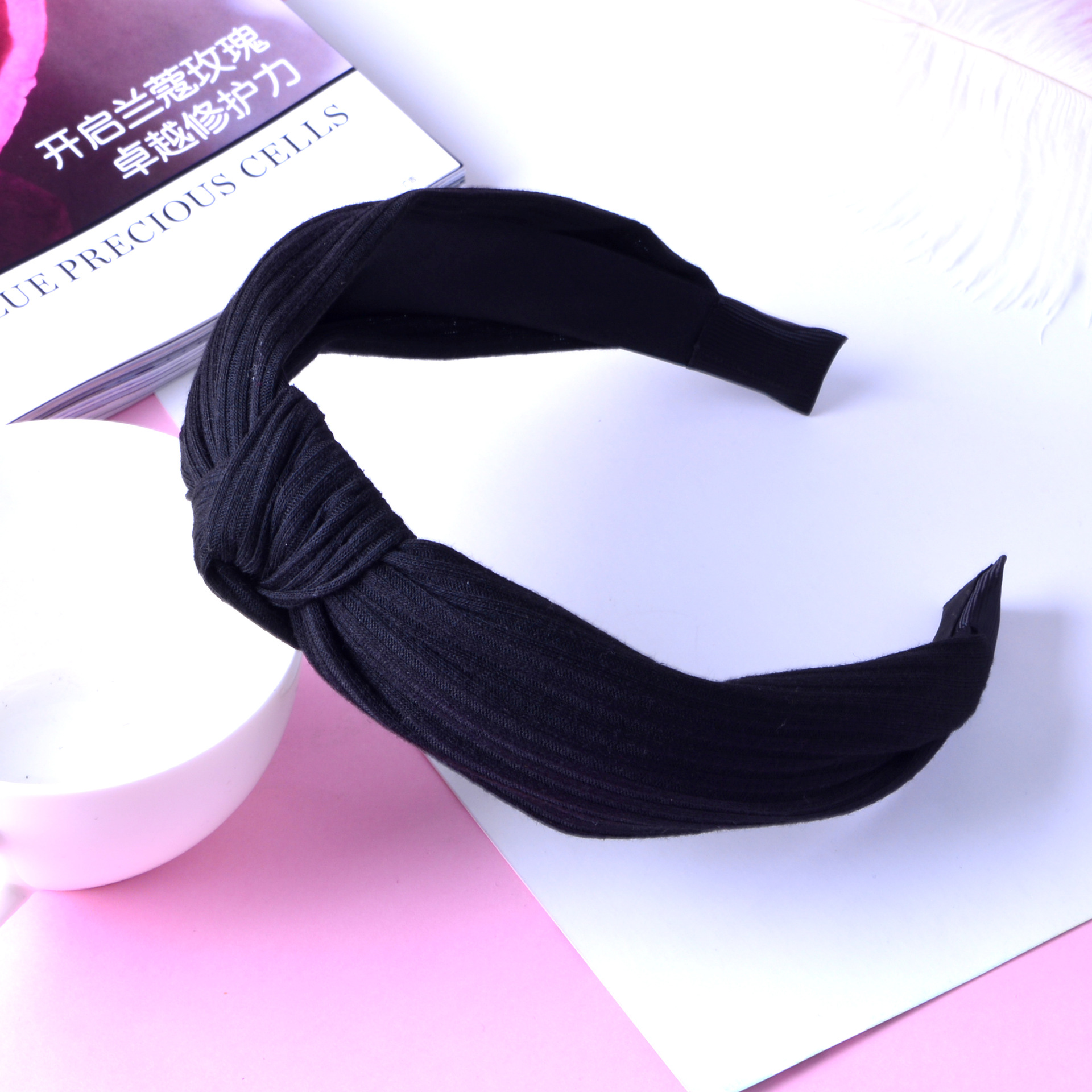 New Striped Broad-sided Fashion Headband display picture 5