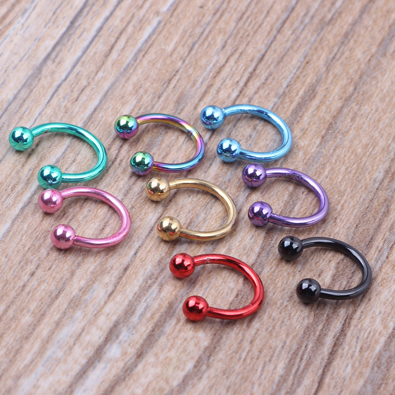 Labret piercing jewelry detail image