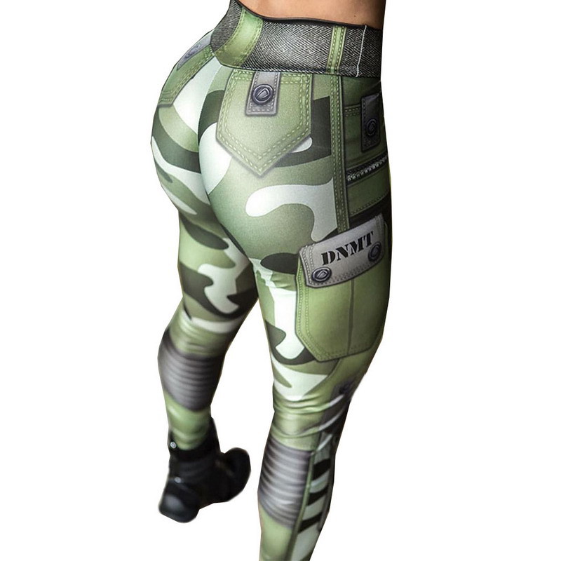 Leggings de Yoga vert armée de camouflage  - Ref 3425821 Image 6