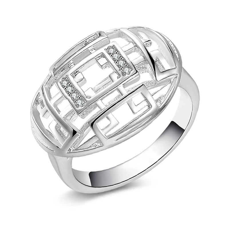 Европейская и американская мода инкрустированное серебряное кольцо персонализированное креативное ретро кольцо поставка AliExpress