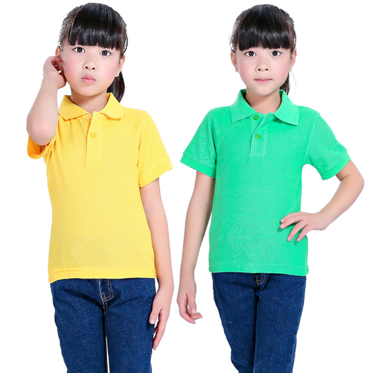飞纳308儿童翻领短袖POLO衫批发定制印logo定做幼儿园校服演出服