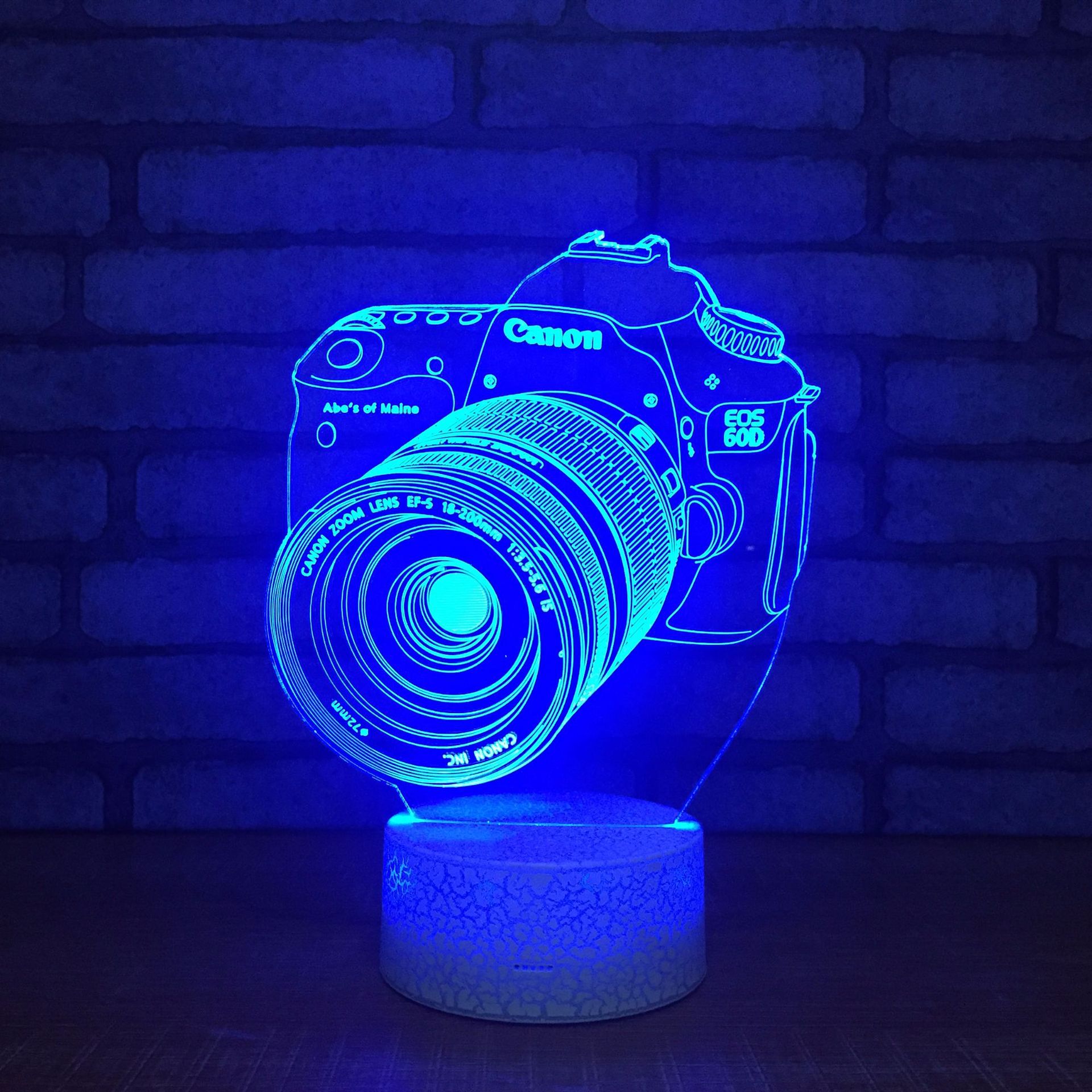 爆裂纹3D灯小夜灯台灯