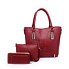 Fashionable capacious set, one-shoulder bag, bag strap, 3 piece set