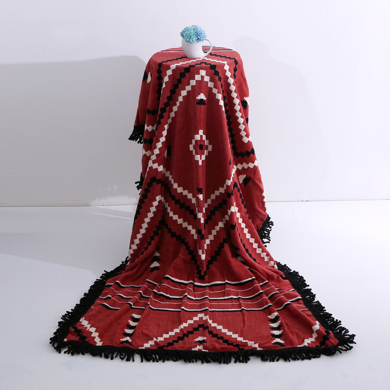 Pure Cotton Beach Towel Reactive Printing with Tassel Custom logo Foreign Trade Supply Explosions Turkey Foam Bath Towel