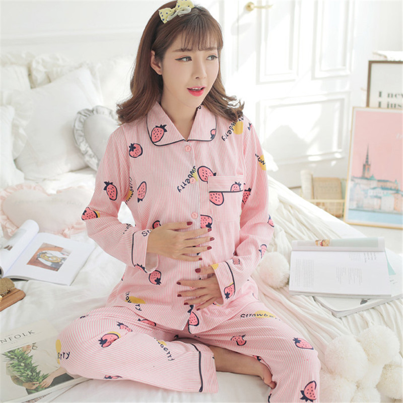 Spring New products pure cotton Month of service pregnant woman Home Furnishings Nursing equipment nurse Cardigan pregnant woman suit