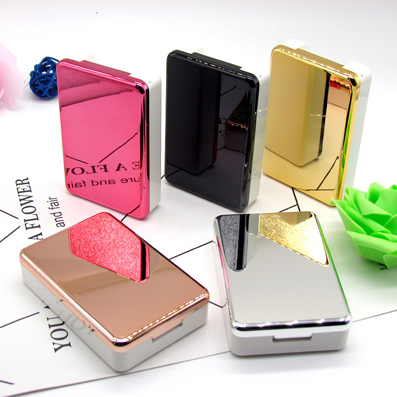 2018 New Mirror contact lens box electroplated contact eye box color factory direct supply