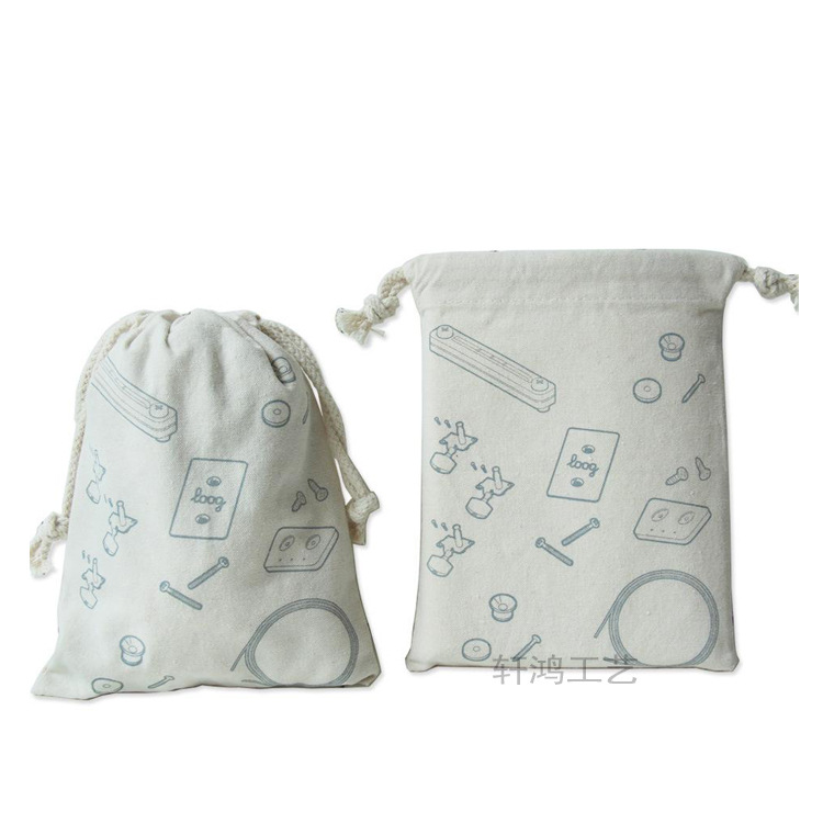 专业定制 纯棉双肩束口袋 帆布抽绳背包袋 大米收纳包装袋