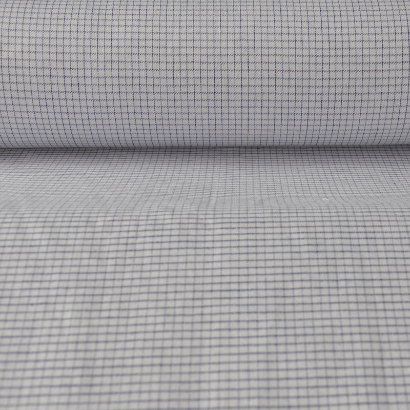 厂家批发 医院病号服面料 色织小黑格 色织病号服加工