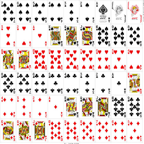 Bulk GYT689 Plastic Playing Cards Double-Sided Matte Waterproof Wear-Resistant Standard Width Cards