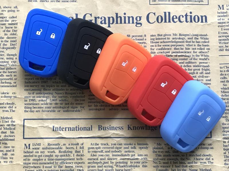 Suitable for Chevrolet Aveo Cruze Silicone Key Case Straight Type Special Car Remote Control Protective Cover Buckle