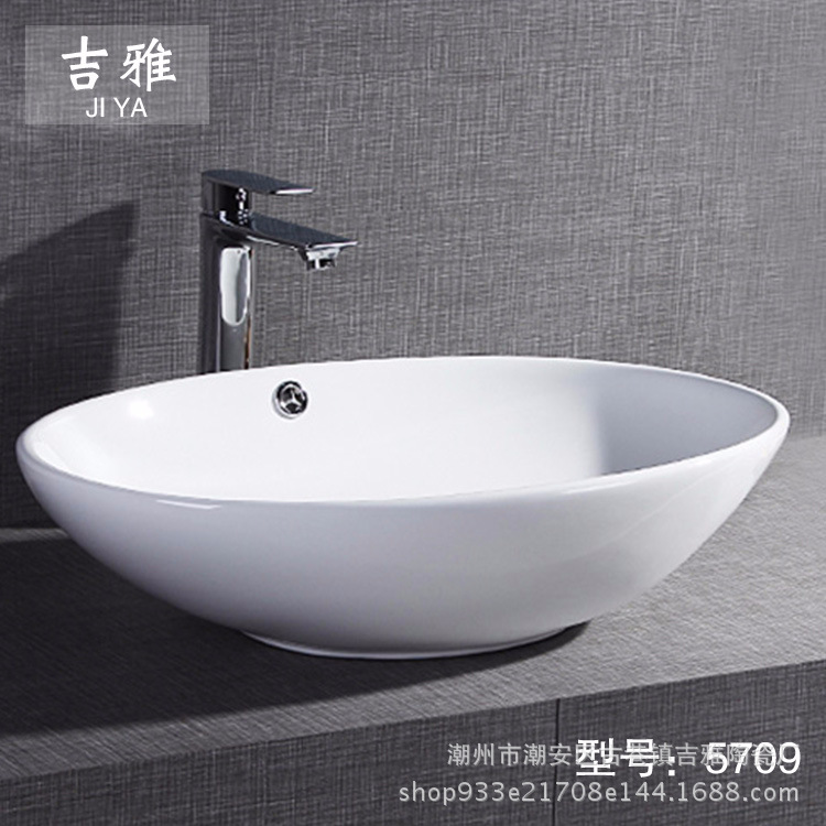 Al por mayor nuevo blanco de cerámica lavabo mesa independiente lavabo