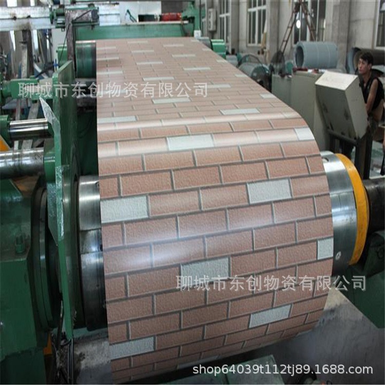 山东厂家供应彩涂卷 彩铝印花板定尺开平压瓦 建筑装饰用围挡