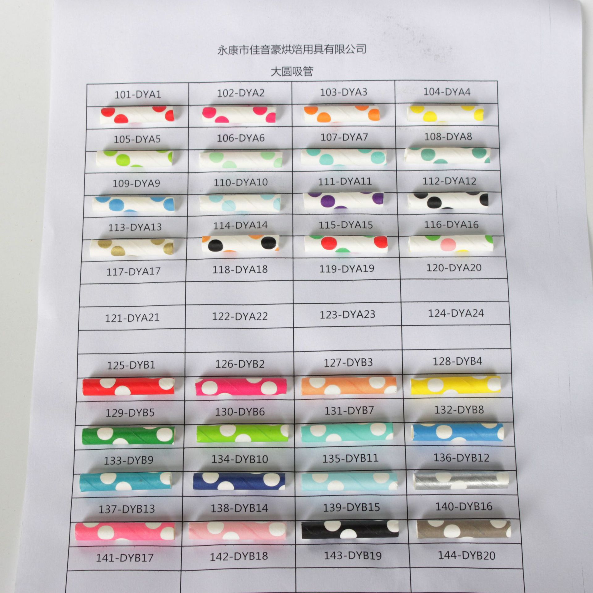 101-140大圆纸吸管