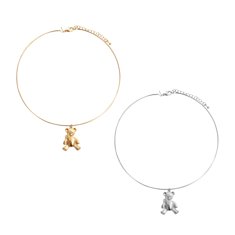 lavieen饰品源头工厂批发 日系百搭ins 简约可爱小熊项圈项链