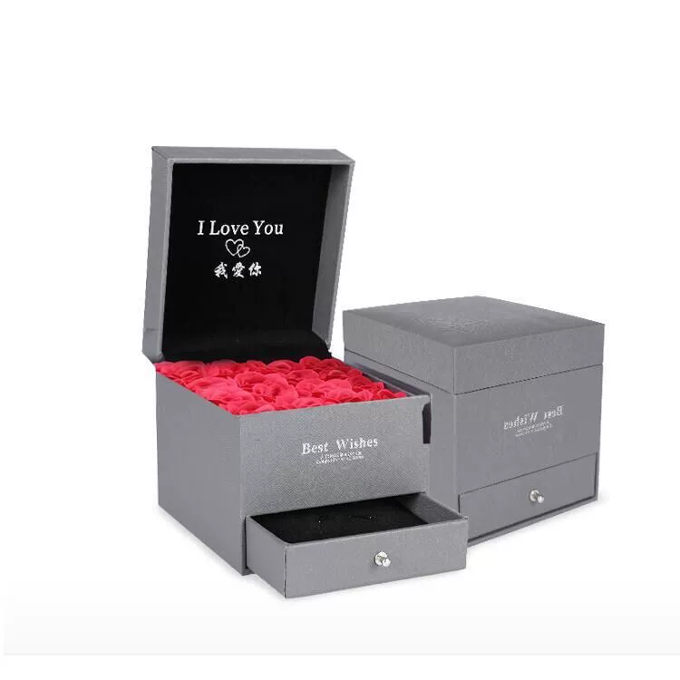 В наличии Подарочная упаковка Eternal Flower Изысканная Подарочная коробка на День Святого Валентина Роза Высококачественная Коробка для мыла и цветов оптом