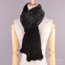 厂家批发水貂编织皮草围巾冬季保暖韩版貂皮裘皮披肩围脖