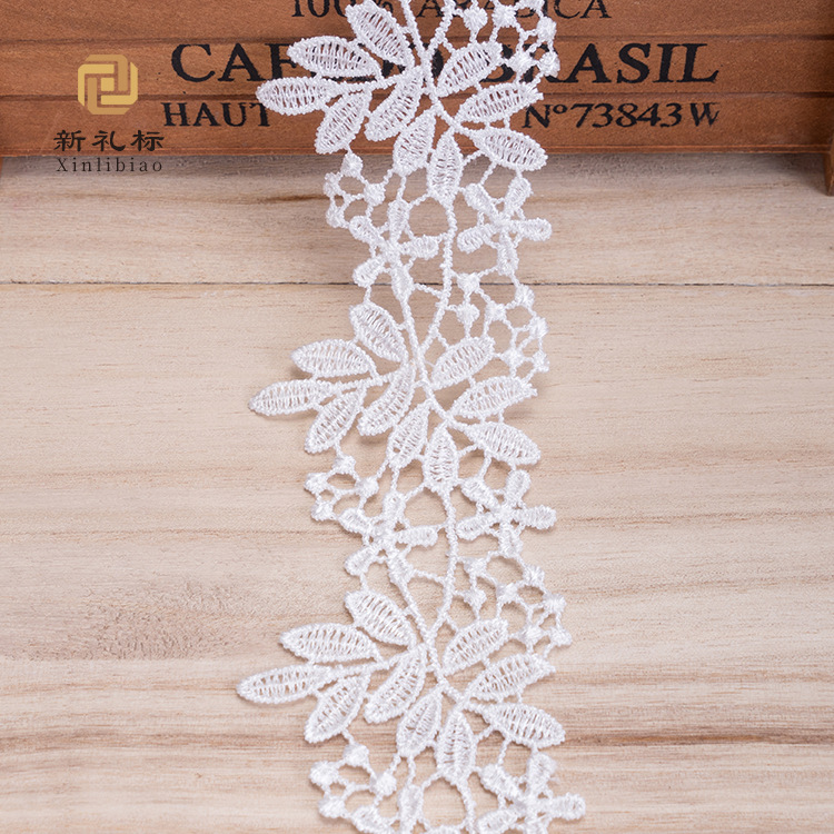 水溶花边洛丽塔连衣裙配饰裙边洋装刺绣辅料涤纶树叶花朵条码花边