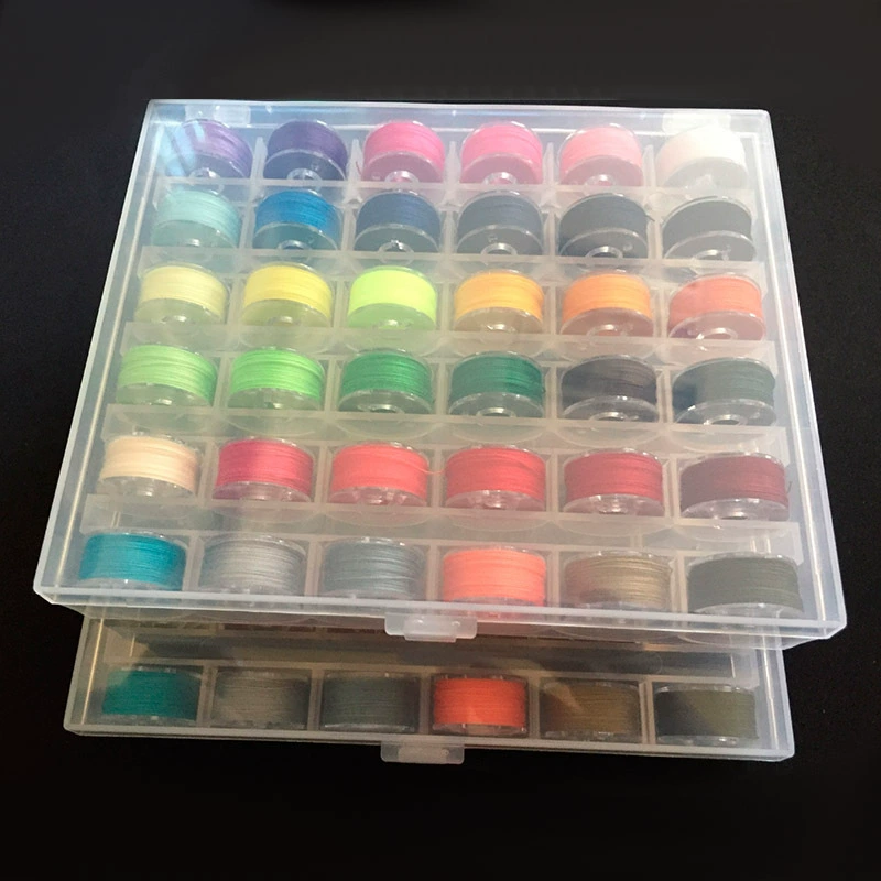 Новая прозрачная шпульная коробка с 36 сетками и шпульным колпачком в проволочной коробке с нижней линией шпульной шпульки для швейных машин