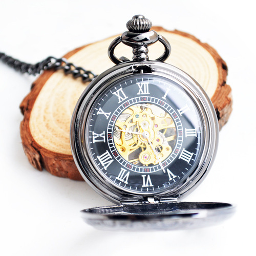 Classic Retro Hollow Wreath Mechanical Pocket Watch Amazon Hot Selling Mechanical Pocket Watch Unisex Casual Pocket Watch