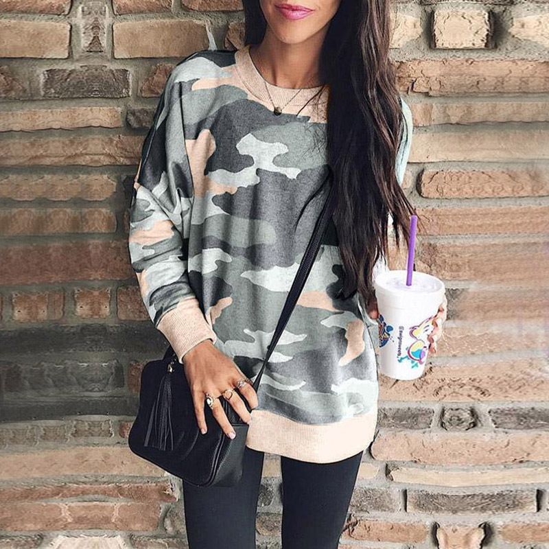 Title 6, Autumn And Winter Print Round Neck Long-sleeved...