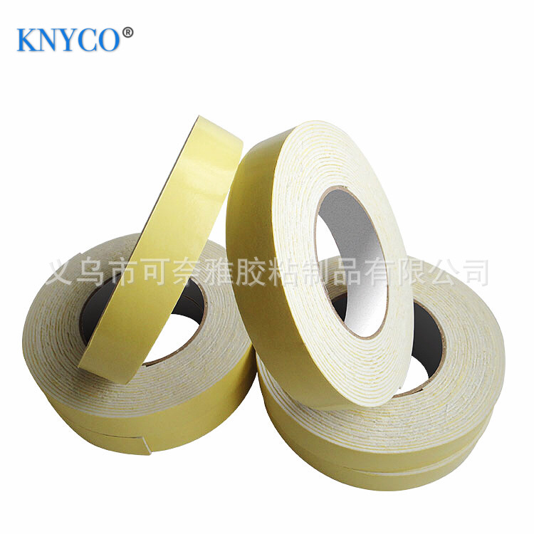 厂家直销白色黑色PE挂钩双面泡棉胶带 单面泡棉胶带 粘性牢固