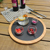 Black board rock bamboo pallet steak dishes insulation dining dining western restaurant hotel hotel cake sushi snack disc