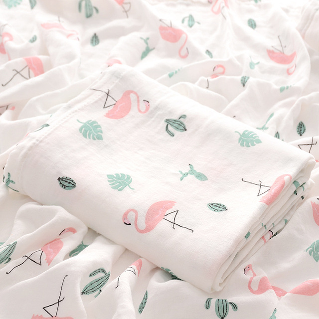 2018 mùa hè muslin tre gạc sợi khăn em bé đôi túi bé đa năng khăn tắm trẻ em Khăn quấn