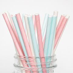 純色紙吸管  白色黑色可降解環保吸管 一次性紙質吸管