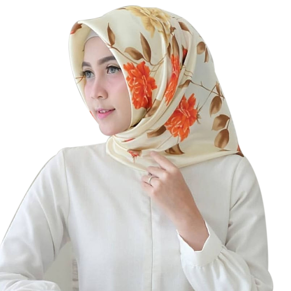 SHOPEE爆款丝巾女士素雅仿真丝丝巾90cm大方巾马来西亚头巾现货