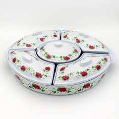 Creative melamine platter Internet celebrity dish plate household reunion platter side dishes tableware with color box gift packaging