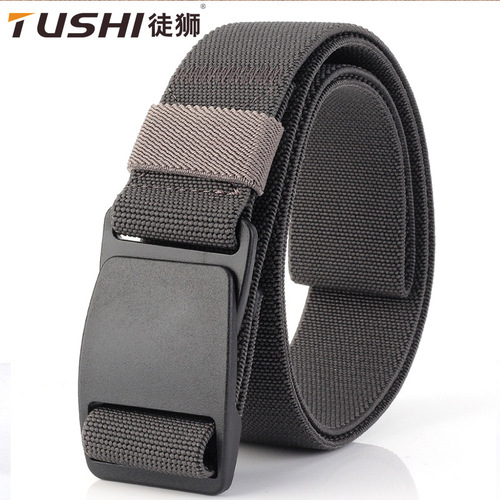 TUSHI elastic belt Donaif plastic steel pom buckle casual versatile belt customizable logo