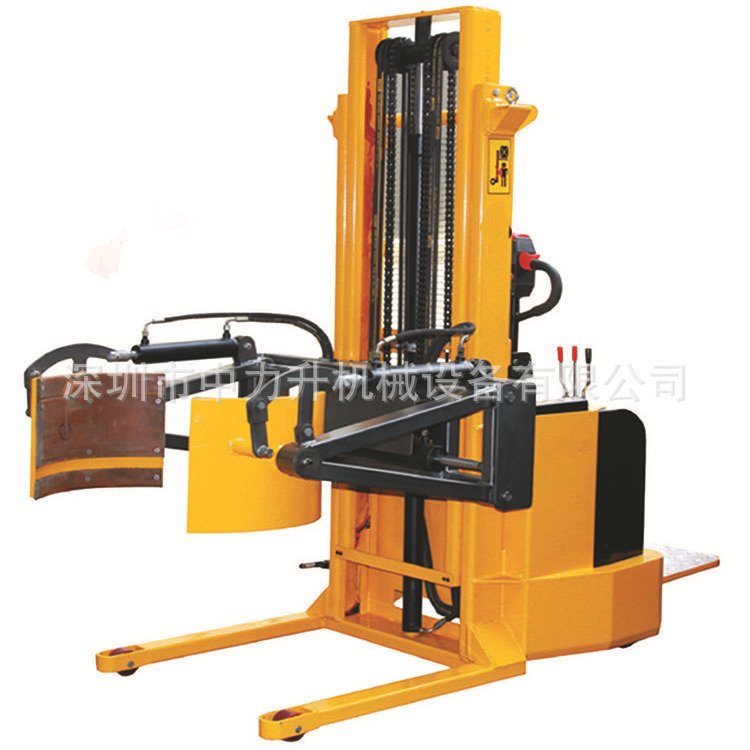 全电动油桶堆高车 全电动油桶倒料 电升电翻转堆高机