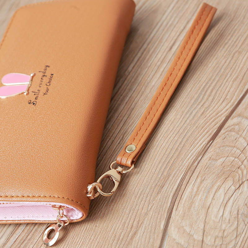 Korean Rabbit Ear Zipper Long Wallet display picture 2