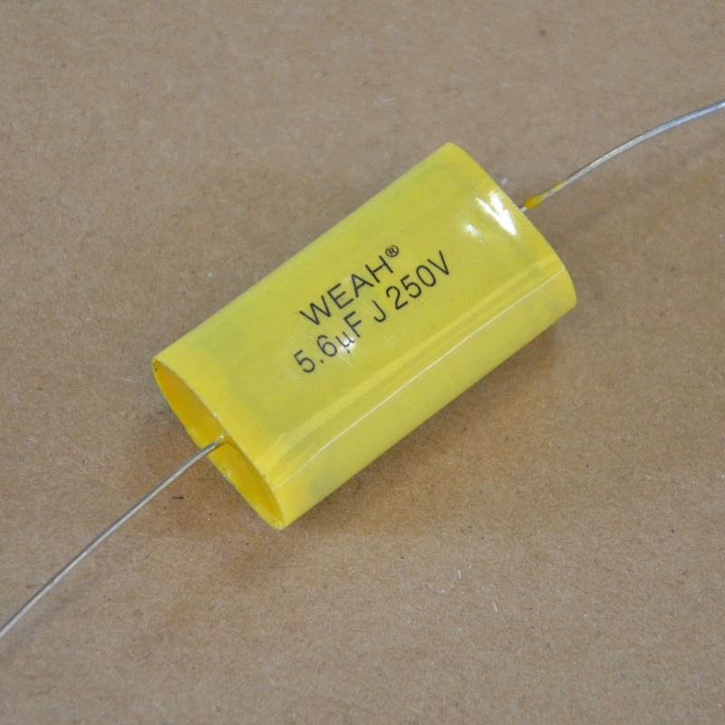 320v? Factory direct sales 250V 5.6UF Weah Huang Bian осевой конденсатор динамика, звук дорожки делитель емкости